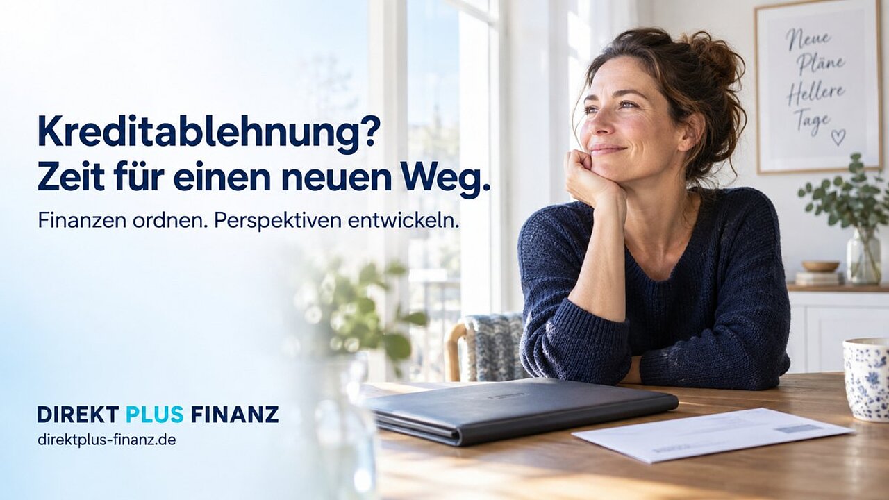 Direkt Plus Finanz Erfahrungen: Kreditablehnung als Wendepunkt – Frau blickt zuversichtlich aus dem Fenster